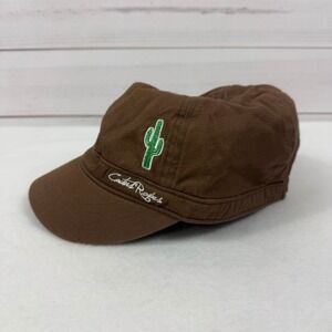 Vintage Women's Newsboy Hat Cactus Ropes Cabbie Cap Brown One Size Fit‎ Most